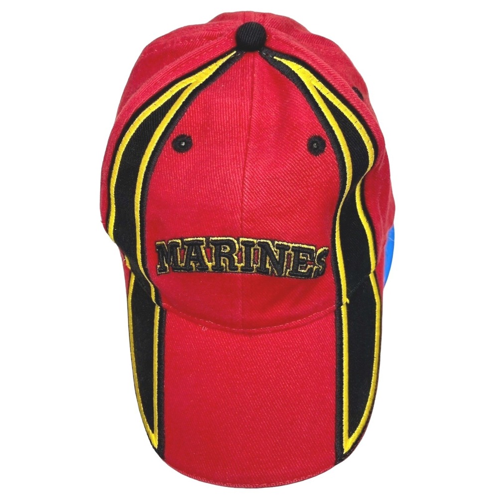 Men's Eagle Crest US Marines USMC Red Strap Back Hat Cap
